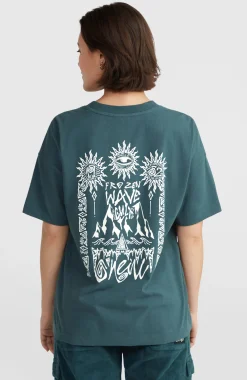 Femme O'Neill T-Shirts Et Tops|Protection Anti-Uv-FemmesT-shirt oversize Surf Heroes| Bleu