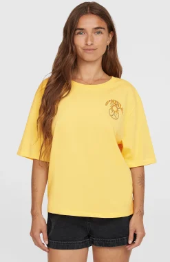 Femme O'Neill T-Shirts Et Tops|Protection Anti-Uv-FemmesT-shirt Summer Must Haves Back Print| Jaune