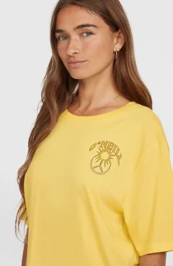 Femme O'Neill T-Shirts Et Tops|Protection Anti-Uv-FemmesT-shirt Summer Must Haves Back Print| Jaune