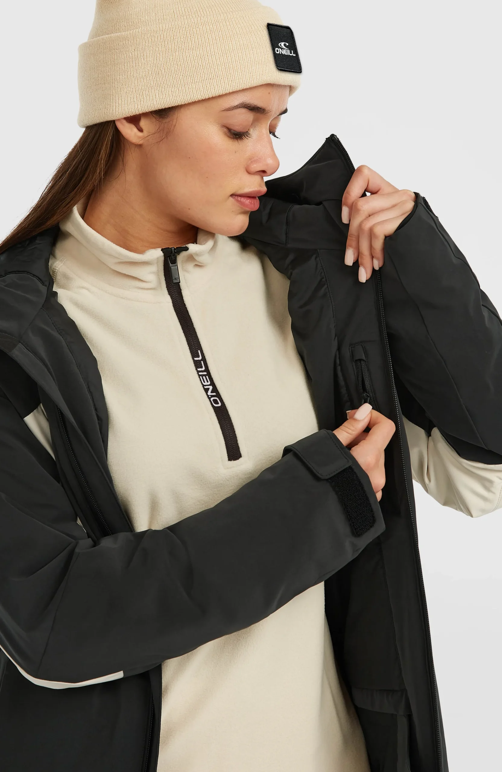 Femme O'Neill Vestes De Ski|Vestes De Snowboard-FemmesVeste de ski à ceinture FWC'Cruz Hybrid| Noir Mix