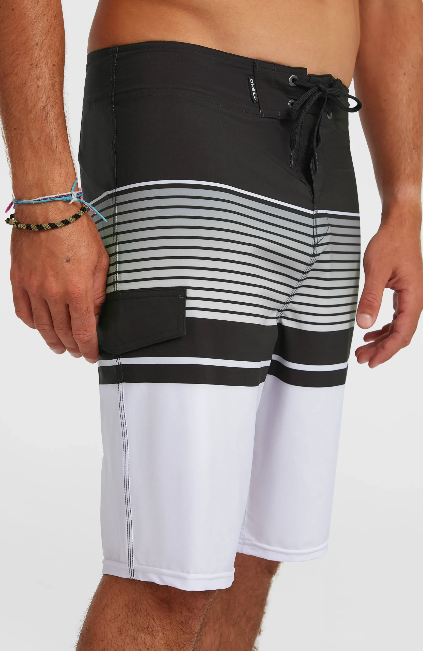 Homme O'Neill Boardshorts|Protection Anti-Uv-HommesBoardshort Lennox Stripe 21| Blanc Mix