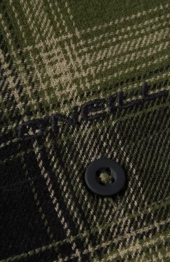 Homme O'Neill Tops & Chemises|Protection Anti-Uv-HommesChemise en flanelle Check| Vert