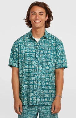 Homme O'Neill Tops & Chemises|Protection Anti-Uv-HommesChemise Print| Bleu
