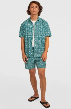 Homme O'Neill Tops & Chemises|Protection Anti-Uv-HommesChemise Print| Bleu