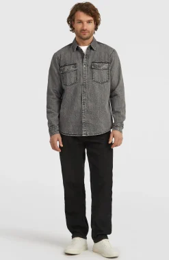 Homme O'Neill Tops & Chemises|Protection Anti-Uv-HommesChemise O'Riginals en jean| Noire
