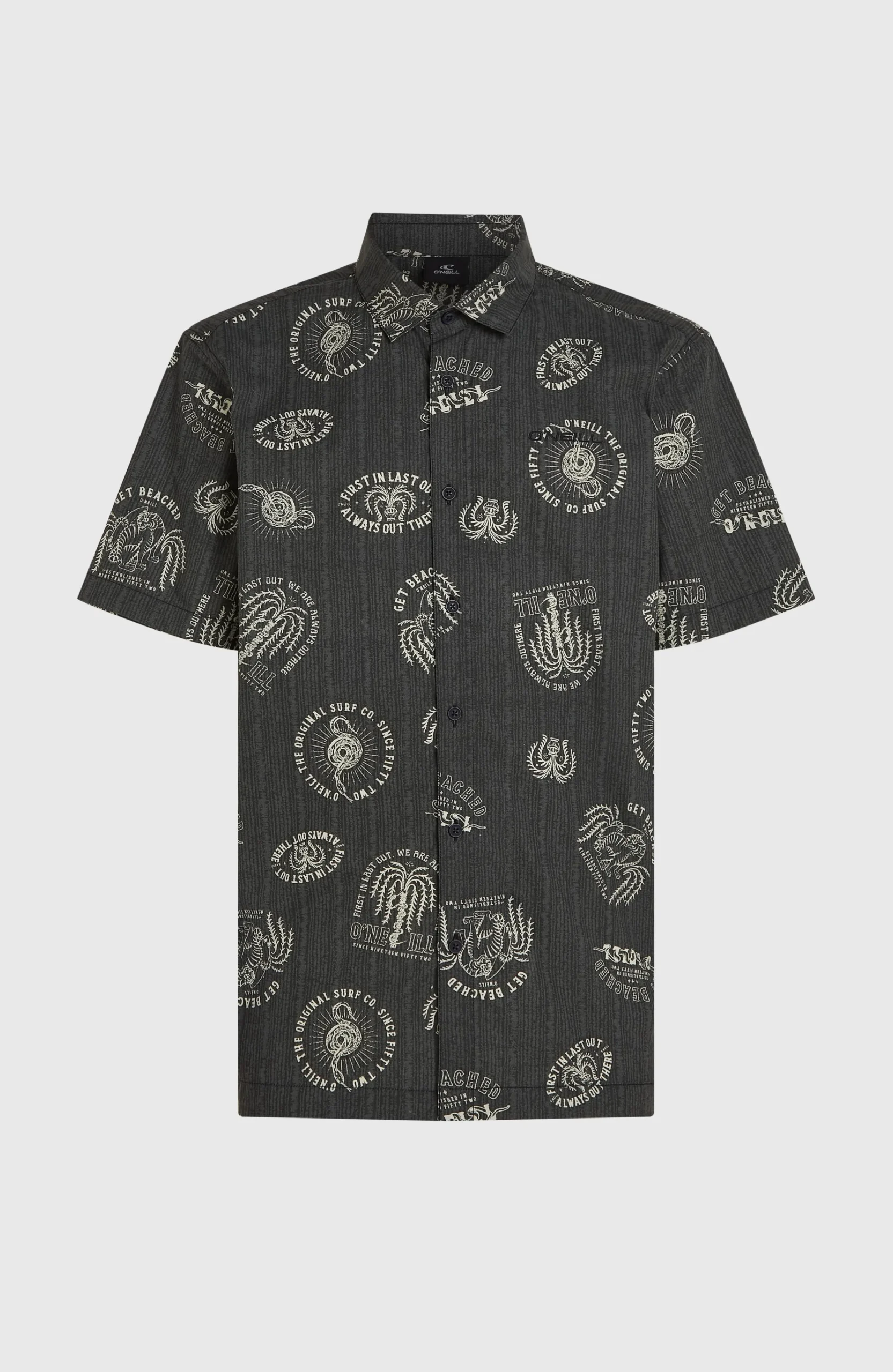 Homme O'Neill Tops & Chemises|Protection Anti-Uv-HommesChemise Print| Noire