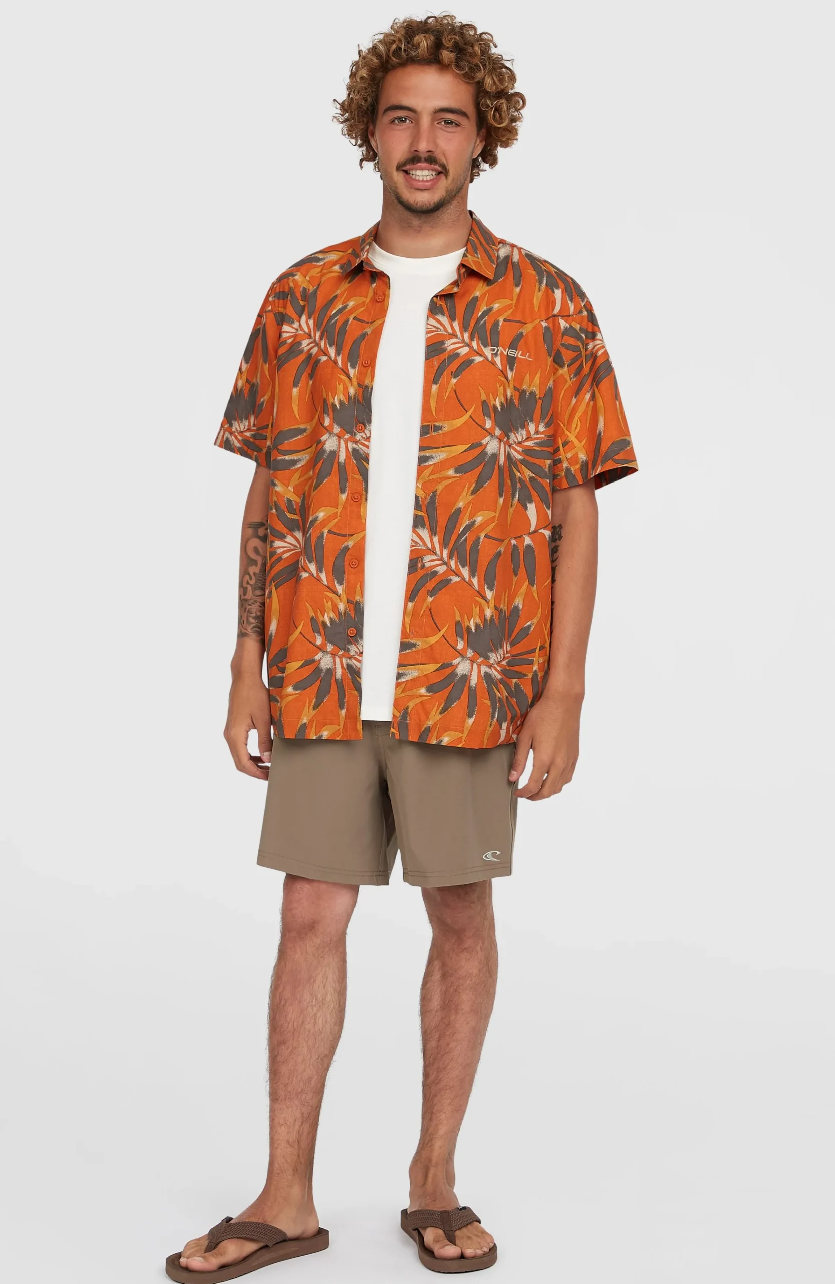 Homme O'Neill Tops & Chemises|Protection Anti-Uv-HommesChemise Print| Orange
