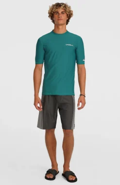 Homme O'Neill Protection Anti-Uv|Protection Anti-Uv-HommesLycra à manches courtes | Vert