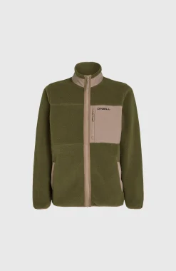 Homme O'Neill Polaires|Protection Anti-Uv-HommesPolaire à poils longs et zip intégral| Vert