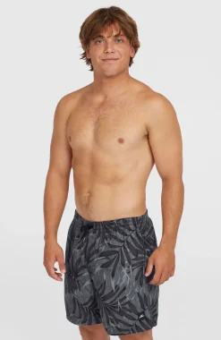 Homme O'Neill Shorts De Bain|Protection Anti-Uv-HommesShort de bain Cali Floral 16''| Noire