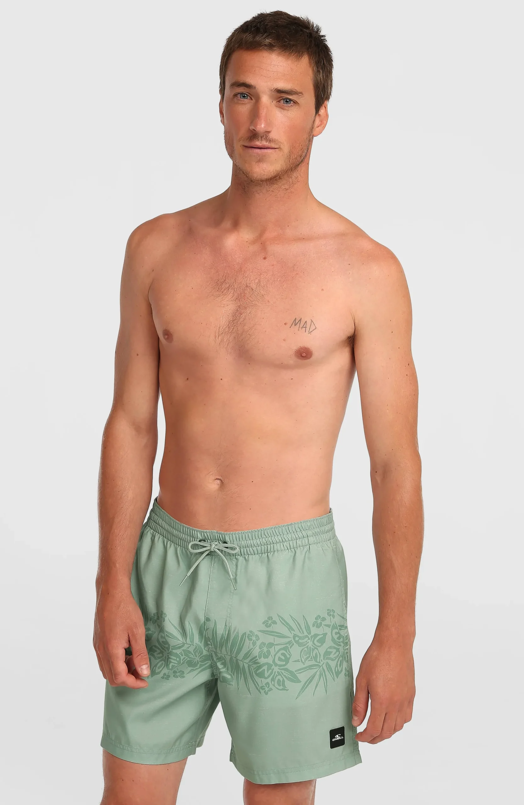 Homme O'Neill Shorts De Bain|Protection Anti-Uv-HommesShort de bain Uni Flower 16''| Vert Mix