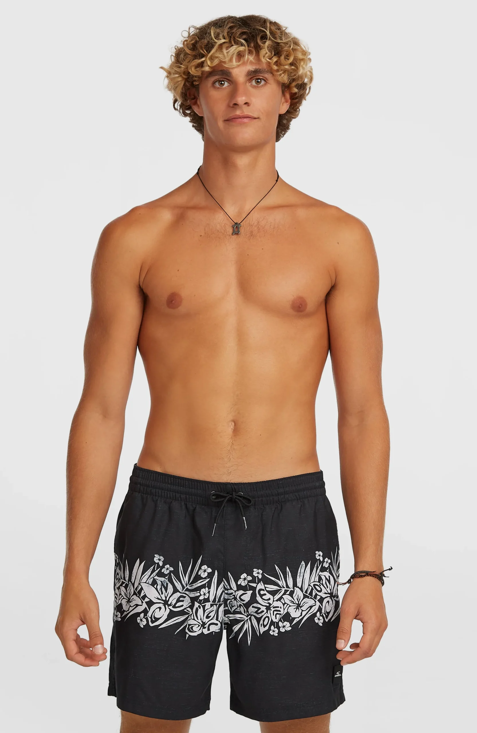 Homme O'Neill Shorts De Bain|Protection Anti-Uv-HommesShort de bain Uni Flower 16''| Noir Mix