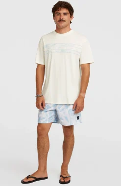 Homme O'Neill Shorts De Bain|Protection Anti-Uv-HommesShort de bain Print 16| Blanc