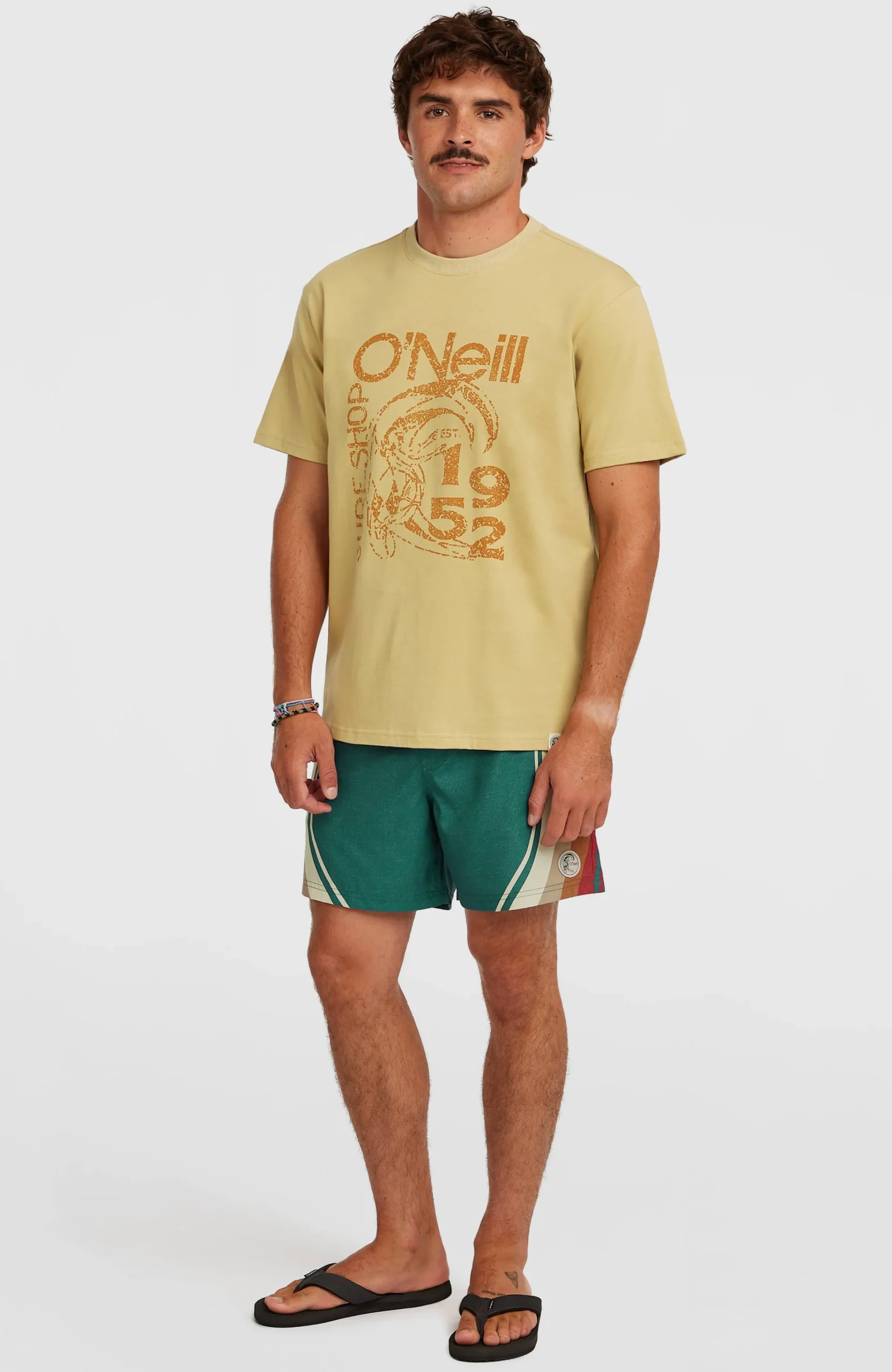 Homme O'Neill Shorts De Bain|Protection Anti-Uv-HommesShort de bain O'Riginals Longboard 15| Vert Mix