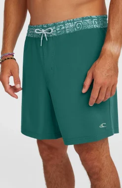 Homme O'Neill Shorts De Bain|Protection Anti-Uv-HommesShort de bain Pocket Print 16| Vert