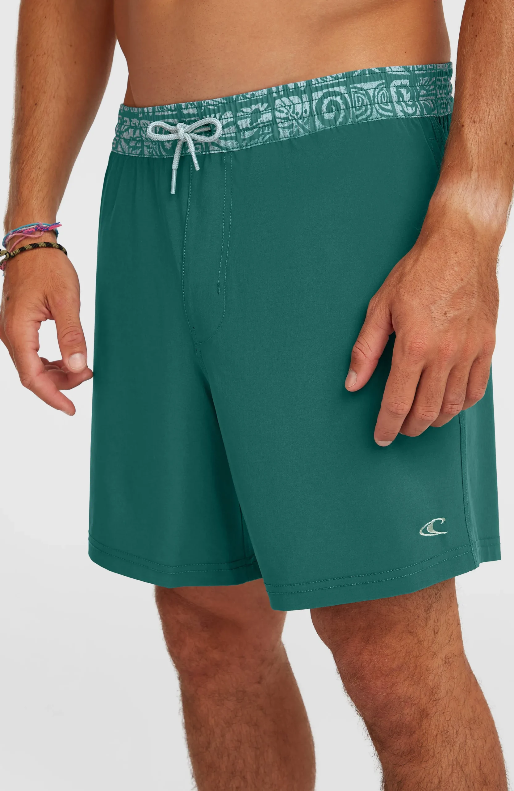 Homme O'Neill Shorts De Bain|Protection Anti-Uv-HommesShort de bain Pocket Print 16| Vert