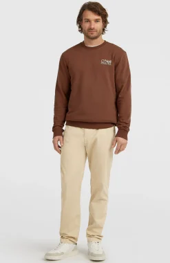 Homme O'Neill Sweats & Pulls|Protection Anti-Uv-HommesSweatshirt à col rond Original Cali Logo| Brun