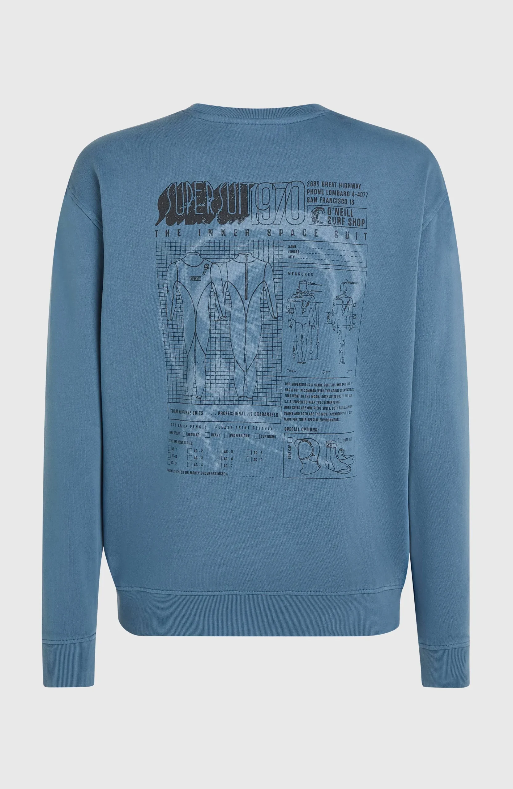 Homme O'Neill Sweats & Pulls|Protection Anti-Uv-HommesSweatshirt O'Riginals Crew| Bleu