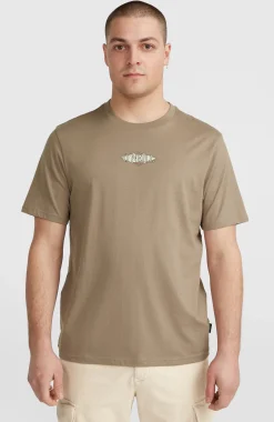 Homme O'Neill T-Shirts|Protection Anti-Uv-HommesT-shirt Back Print| Brun