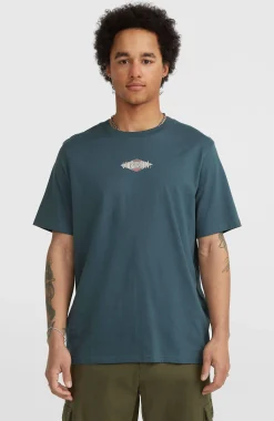 Homme O'Neill T-Shirts|Protection Anti-Uv-HommesT-shirt Back Print| Bleu