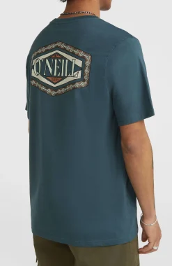 Homme O'Neill T-Shirts|Protection Anti-Uv-HommesT-shirt Back Print| Bleu
