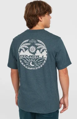 Homme O'Neill T-Shirts|Protection Anti-Uv-HommesT-shirt Back Print| Bleu