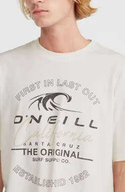 Homme O'Neill T-Shirts|Protection Anti-Uv-HommesT-shirt Cali Wave| Blanc