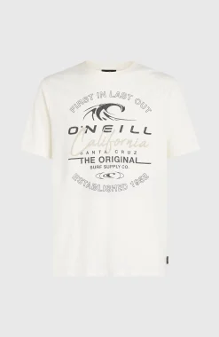 Homme O'Neill T-Shirts|Protection Anti-Uv-HommesT-shirt Cali Wave| Blanc