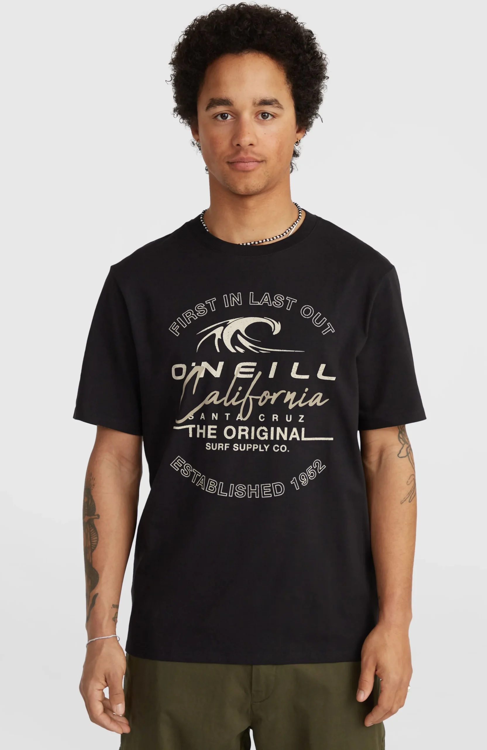 Homme O'Neill T-Shirts|Protection Anti-Uv-HommesT-shirt Cali Wave| Noire