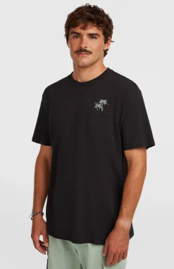 Homme O'Neill T-Shirts|Protection Anti-Uv-HommesT-shirt Chest Pocket| Noire