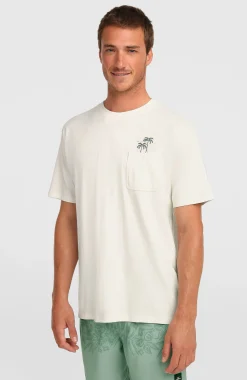 Homme O'Neill T-Shirts|Protection Anti-Uv-HommesT-shirt Chest Pocket| Blanc