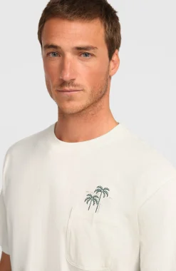 Homme O'Neill T-Shirts|Protection Anti-Uv-HommesT-shirt Chest Pocket| Blanc