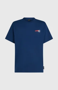 Homme O'Neill T-Shirts|Protection Anti-Uv-HommesT-shirt Essentials 90s Graphic| Bleu