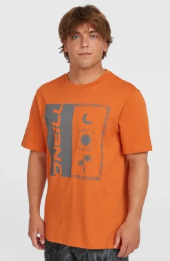 Homme O'Neill T-Shirts|Protection Anti-Uv-HommesT-shirt Front Print| Orange
