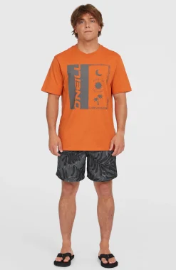 Homme O'Neill T-Shirts|Protection Anti-Uv-HommesT-shirt Front Print| Orange