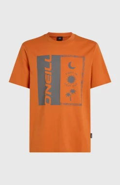 Homme O'Neill T-Shirts|Protection Anti-Uv-HommesT-shirt Front Print| Orange