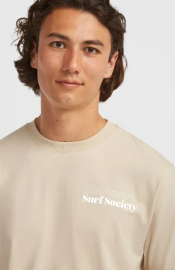 Homme O'Neill T-Shirts|Protection Anti-Uv-HommesT-shirt Future Surf Society| Beige
