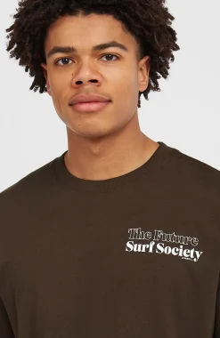 Homme O'Neill T-Shirts|Protection Anti-Uv-HommesT-shirt Future Surf Society| Brun