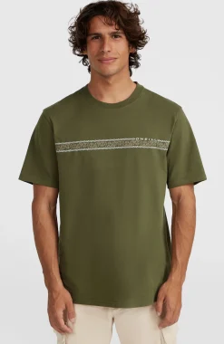 Homme O'Neill T-Shirts|Protection Anti-Uv-HommesT-shirt Ikat Stripe| Vert
