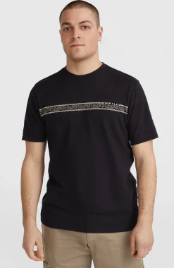 Homme O'Neill T-Shirts|Protection Anti-Uv-HommesT-shirt Ikat Stripe| Noire