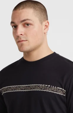 Homme O'Neill T-Shirts|Protection Anti-Uv-HommesT-shirt Ikat Stripe| Noire