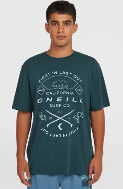 Homme O'Neill T-Shirts|Protection Anti-Uv-HommesT-shirt Jack Muir| Bleu