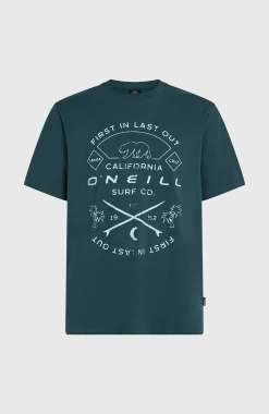 Homme O'Neill T-Shirts|Protection Anti-Uv-HommesT-shirt Jack Muir| Bleu