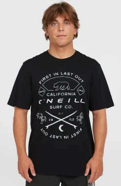 Homme O'Neill T-Shirts|Protection Anti-Uv-HommesT-shirt Jack Muir| Noire