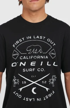 Homme O'Neill T-Shirts|Protection Anti-Uv-HommesT-shirt Jack Muir| Noire