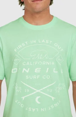 Homme O'Neill T-Shirts|Protection Anti-Uv-HommesT-shirt Jack Muir| Vert