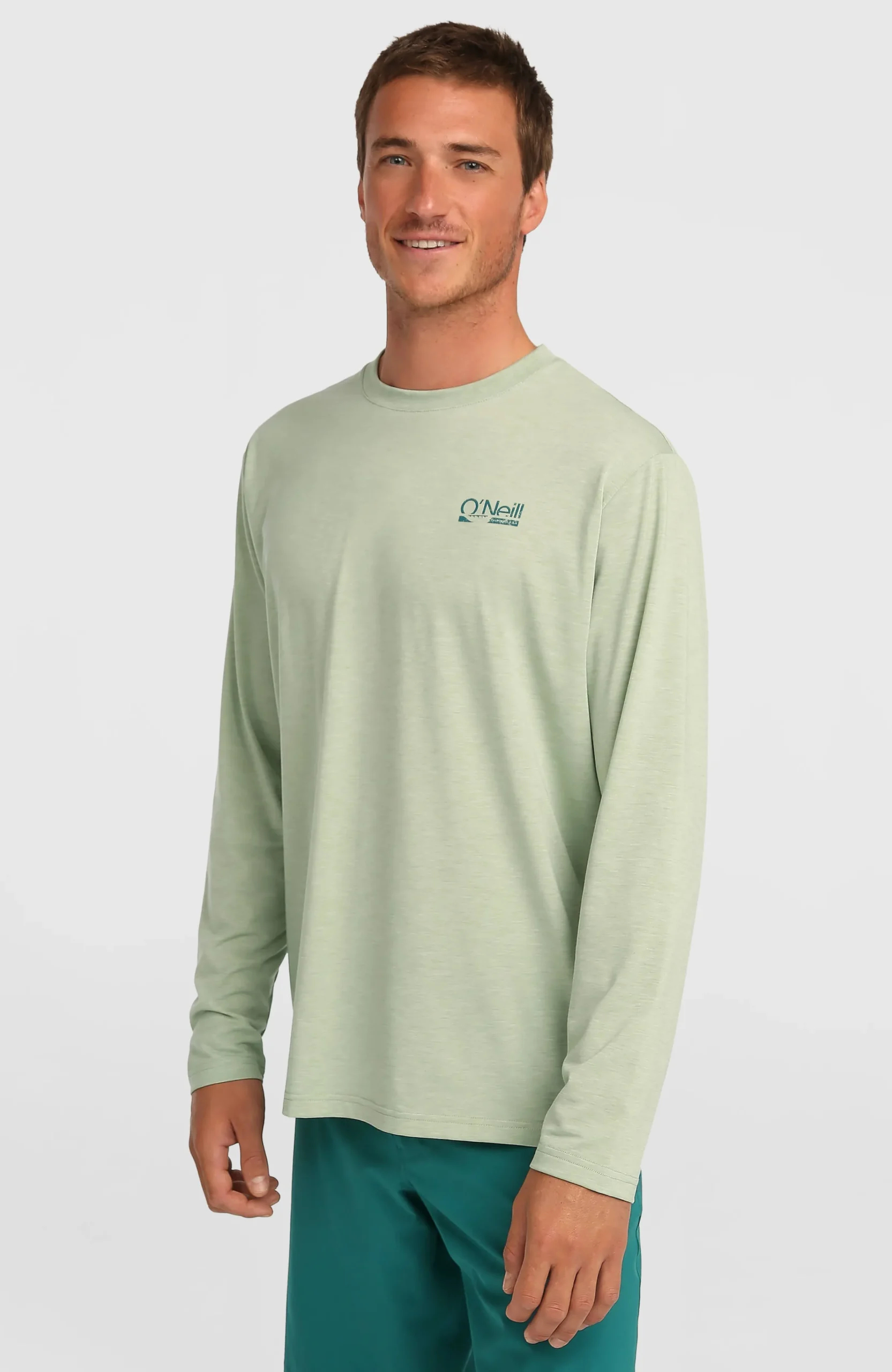 Homme O'Neill T-Shirts|Protection Anti-Uv-HommesT-shirt manches longues Hybrid Polygiene| Vert