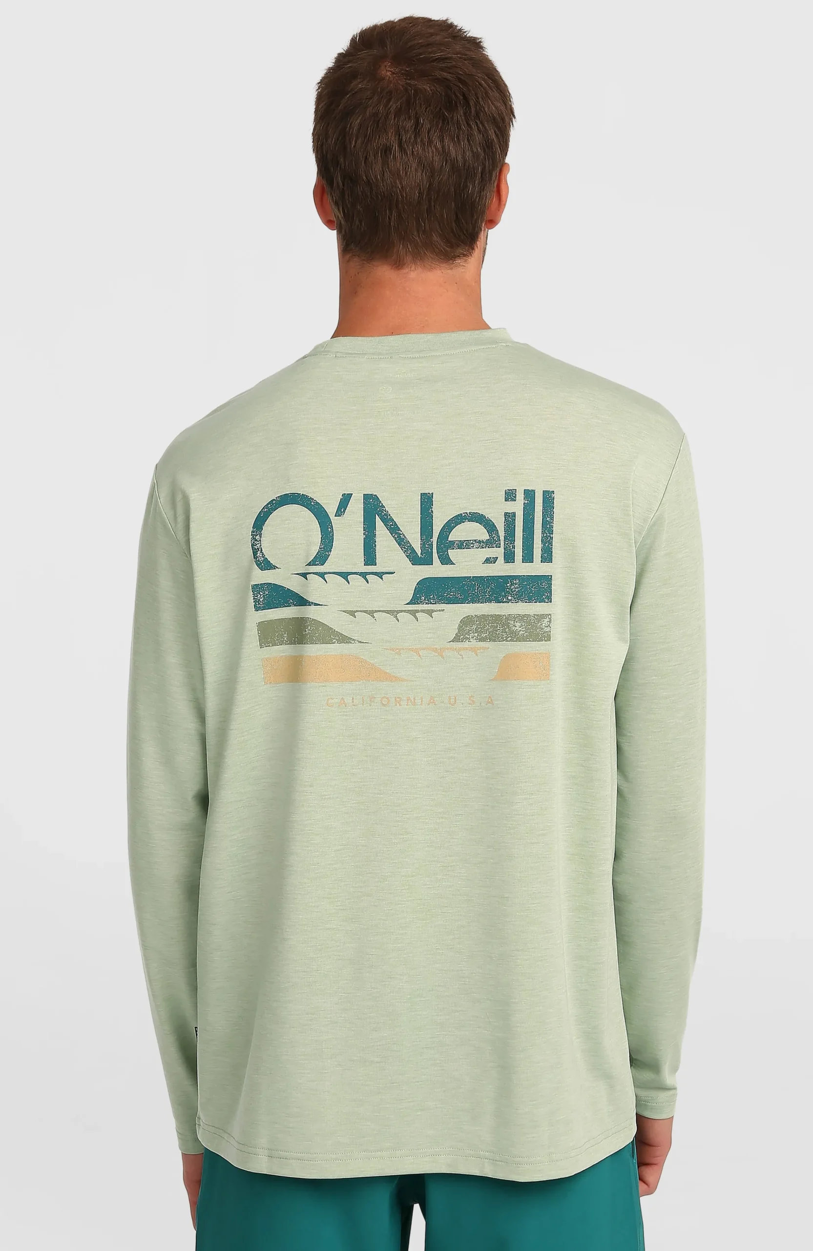 Homme O'Neill T-Shirts|Protection Anti-Uv-HommesT-shirt manches longues Hybrid Polygiene| Vert