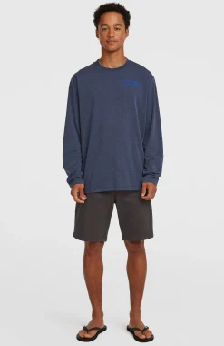 Homme O'Neill T-Shirts|Protection Anti-Uv-HommesT-shirt manches longues Hybrid Polygiene| Bleu