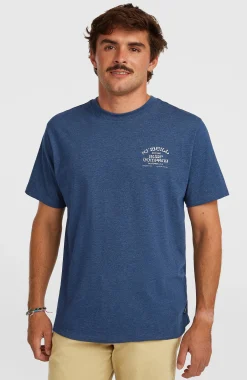 Homme O'Neill T-Shirts|Protection Anti-Uv-HommesT-shirt Melange Chest-Print| Bleu